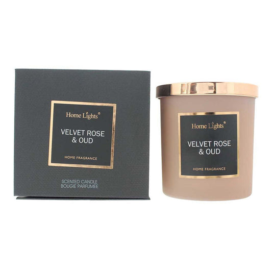 Home Lights, Velvet Rose & Oud, Scented Candle, 215 g