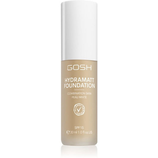 Gosh, Hydramatt, Matte, Liquid Foundation, 004N, Light Neutral, SPF 15, 30 ml