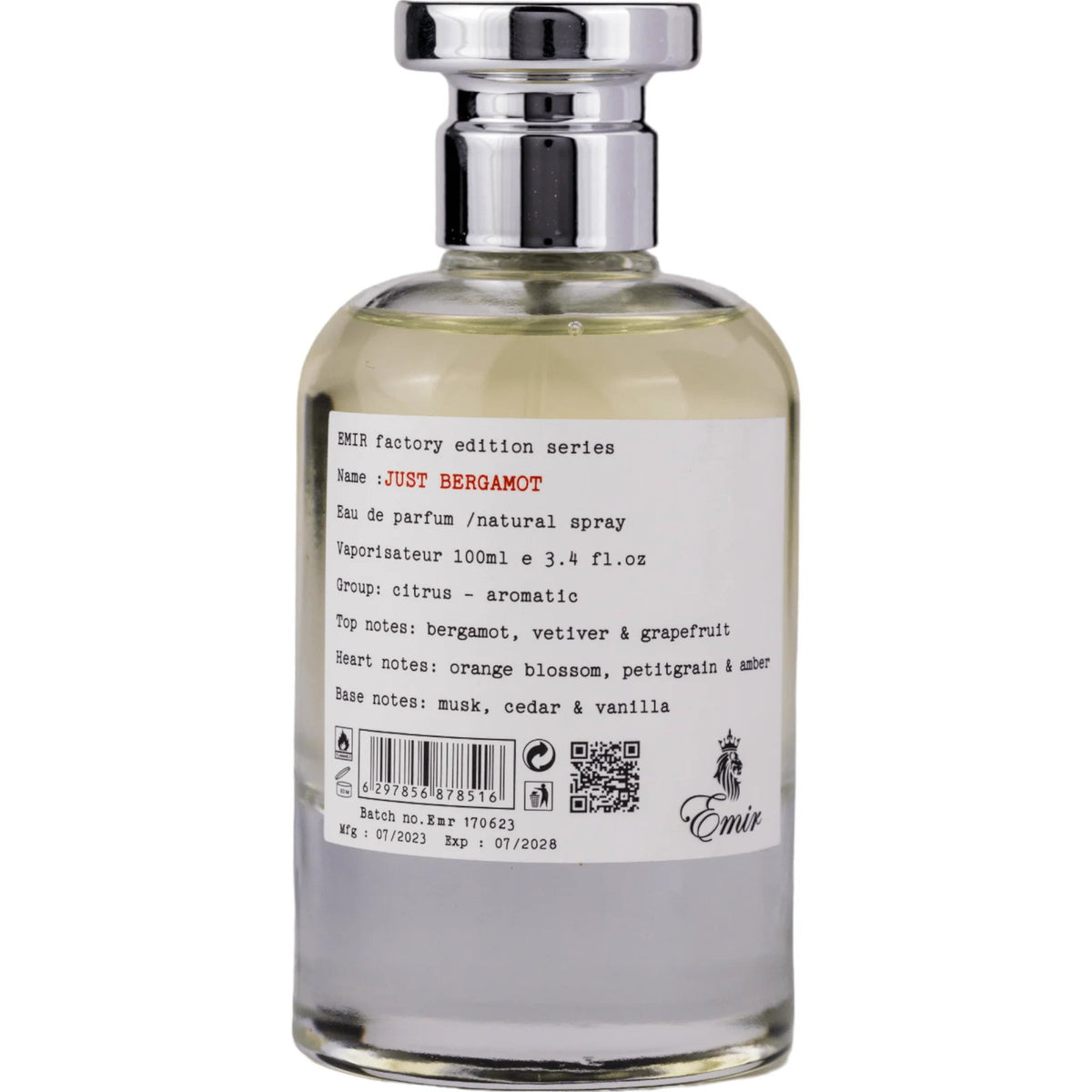Emir, Just Bergamot Factory Edition, Eau De Parfum, Unisex, 100 ml