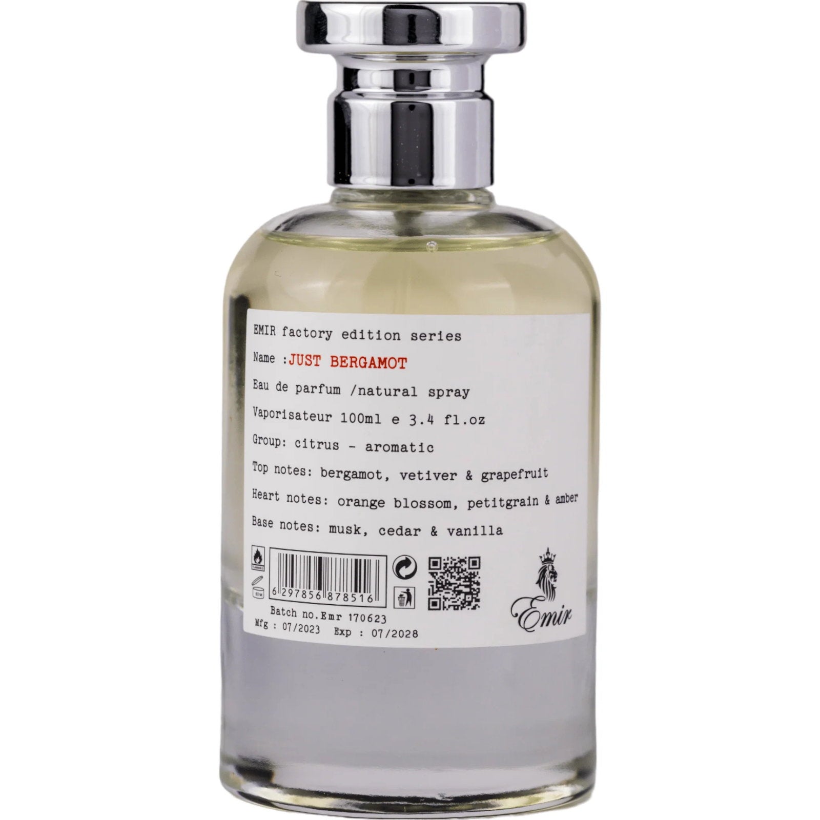Emir, Just Bergamot Factory Edition, Eau De Parfum, Unisex, 100 ml