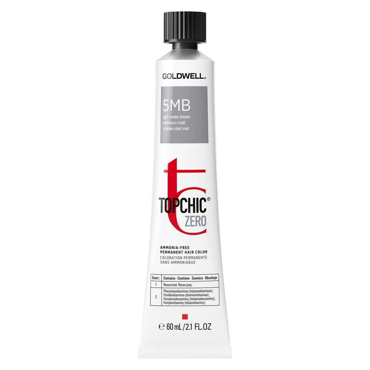 Goldwell, TopChic Zero, Permanent Hair Dye, 5MB Light Matt Brown, 60 ml