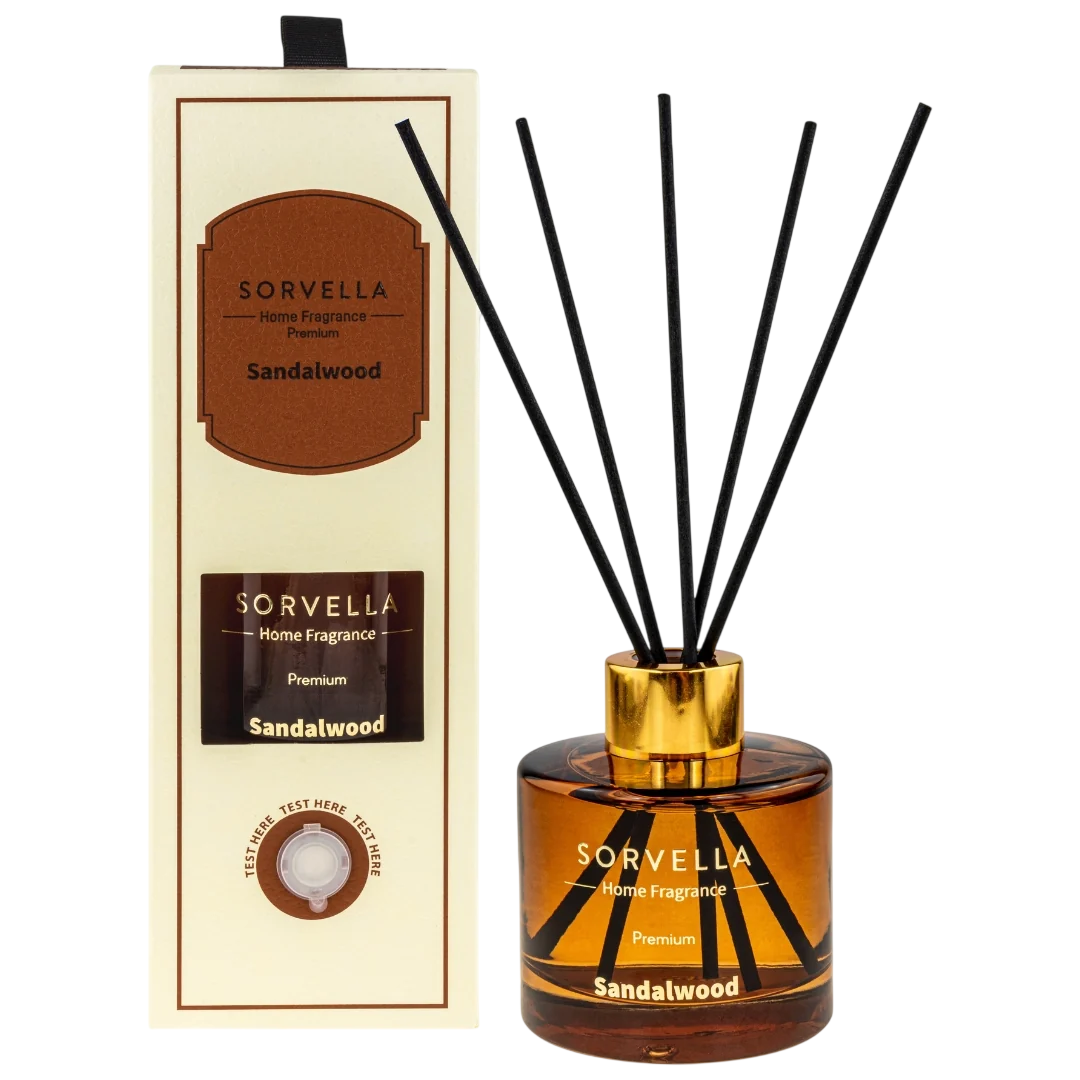 Sorvella, Sandal Wood, Fragrance Sticks, Aroma Reed Diffuser, 120 ml